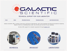 Tablet Screenshot of galacticscientific.com